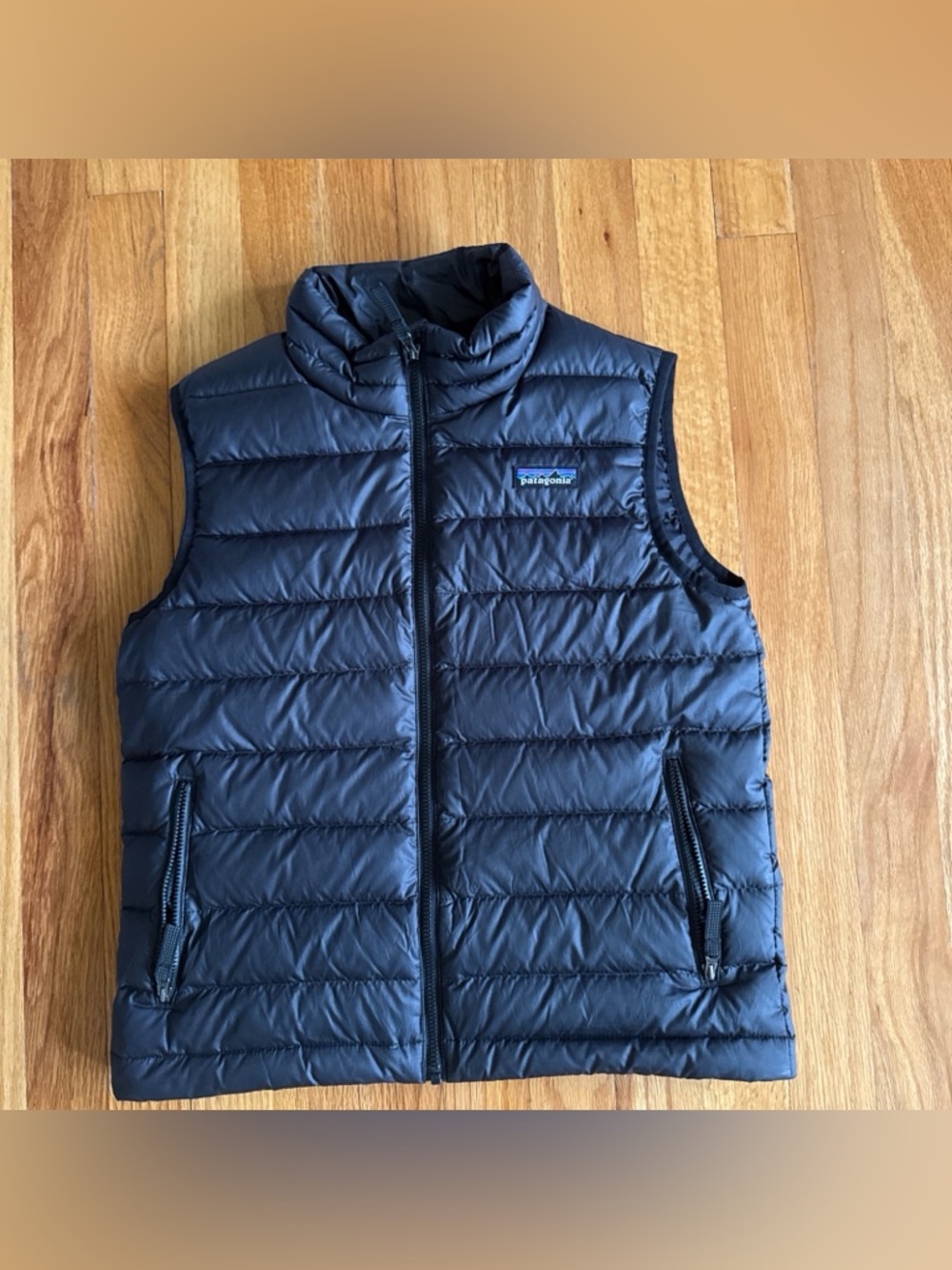 Kids Patagonia Black Down Puffer Vest B08
